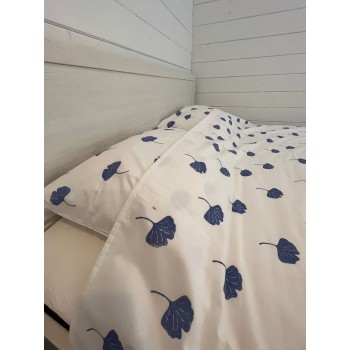 Lenjerie de pat imprimata manual Ginkgo Biloba